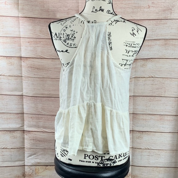 AEO Cream Tank Top Lace Front - Picture 2 of 5